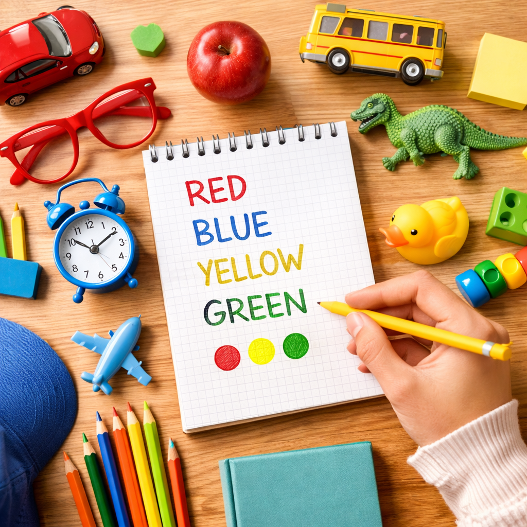 Basic Color Names in English: Red, Blue, Green and More